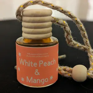 White Peach & Mango scented Car Diffuser
