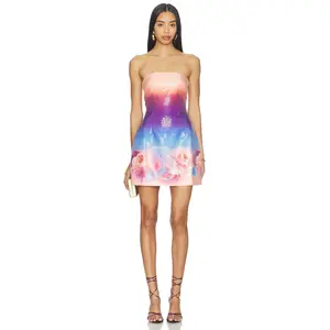 Runaway The Label Ibiza Strapless Sequin Mini Dress in Nadia Pink