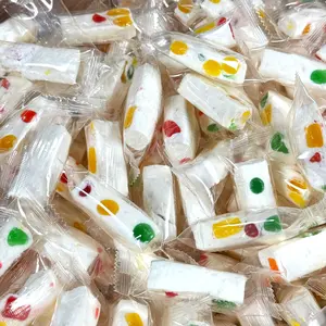 Jujube Nougat Candy 8 oz Bag Soft & Chewy Nougat with Fruity Jujube Pieces Classic Sweet Treat Snack Bonbon Snack from Canada