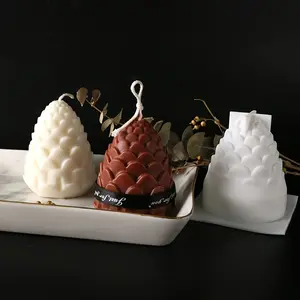 2pcs Silicone Candle Mold: Single Pine Cone Shape, Handmade Gifts