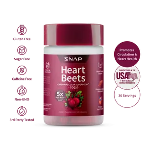 Snap Supplements - Heart Beets Capsules - Support Healthy Heart & Circulation - Nitric Oxide Supplement for Men and Women - 3rd Party Tested Snap Supplements - Heart Beets Capsules - Support Healthy Heart & Circulation - Nitric Oxide Supplement for Men and Women - 3rd Party Tested