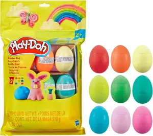 Easter Eggs Bag 9 Pack, 2 Ounces Each, Assorted Colors, Preschool Crafts for Kids 2 Years and Up, Easter Basket Toys