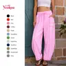 Yeokou Womens Baggy Wide Leg Pants Casual Summer Palazzo Pants Drawstring Waist Lounge Pants with Pockets,summerwins Trouser,back to school shopping