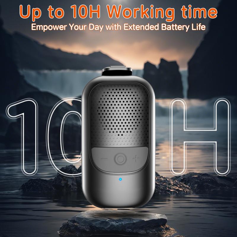 10H Playtime Clip-On Bluetooth Speaker – Waterproof, Wireless for Outdoor Activities, Work, Hiking & Running