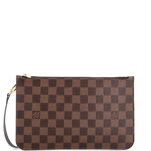 Pre-owned Louis Vuitton Canvas Coated Small Leather Goods Neverfull Pochette Damier Large by Rebag