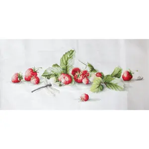 Etude with Strawberries B2254L Counted Cross-Stitch Kit