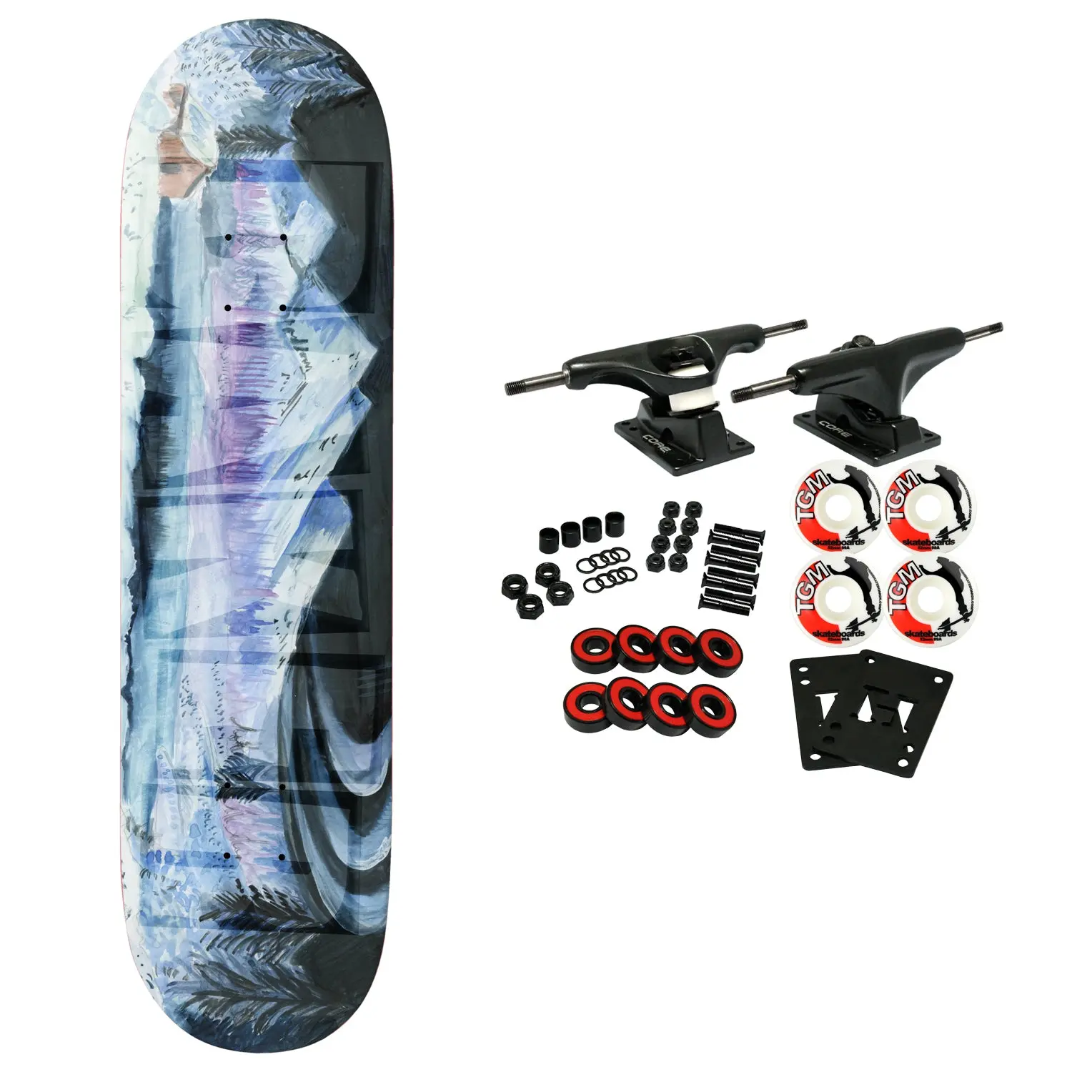 Baker Skateboard Complete Casper Brooker Night Ross B2 8.5" x 32.25"