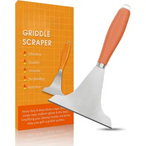Griddle Scraper for Blackstone, Scrape Tool for Grill Flat Top, Heavy Duty, Multi-Functional,  Accessories for Cooking and Cleaning