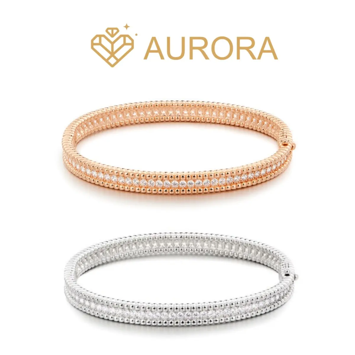 【#34 Anna Bangle】Women's High-Quality VVS1 Grade Round Shape Synthetic Moissanite Exquisite Bracelet, Birthday Gift Ideas for Girlfriend, Anniversary Present, Girlfriend Birthday Gift