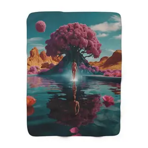 #LifeCoachApproved | Life In Bloom 1 Sherpa Blanket — Dreamscape Fleece Throw, Floral Design Blankets, Sublimation Print Blankets