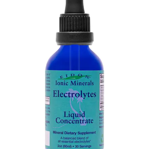 Eidon Ionic Minerals Liquid Electrolytes Blend 2oz Concentrate Supplement Dairy Free Gluten Free GMO Free Fitness Women Men Kids Support Heart Healthcare Dietary Magnesium Vitamin Edible Calcium Muscle