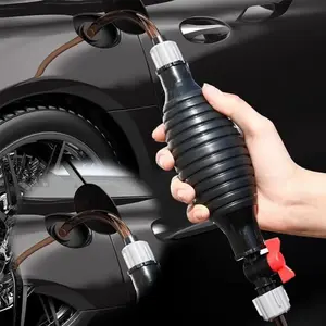 Manual oil pump Manual fuel transfer pump gas siphon pump for gasoline water oil diesel siphon fuel hand pump with 1pc 3m long PVC hose and rubber ball