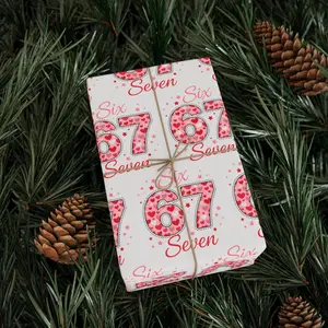 Six Seven Wrapping Paper, 67 Gift Wrap, Kids Funny Wrapping Paper, Unique Gift Wrap, Holiday Gift, Valentine's Day Gift Wrap
