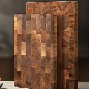 Wood Chessboard Cutting Board - Geometric square grid design, durable and stylish recycled wood cutting board for home kitchens. Food-safe non-porous surface, easy to clean and moisture-resistant. Wooden cutting board, food prep station.