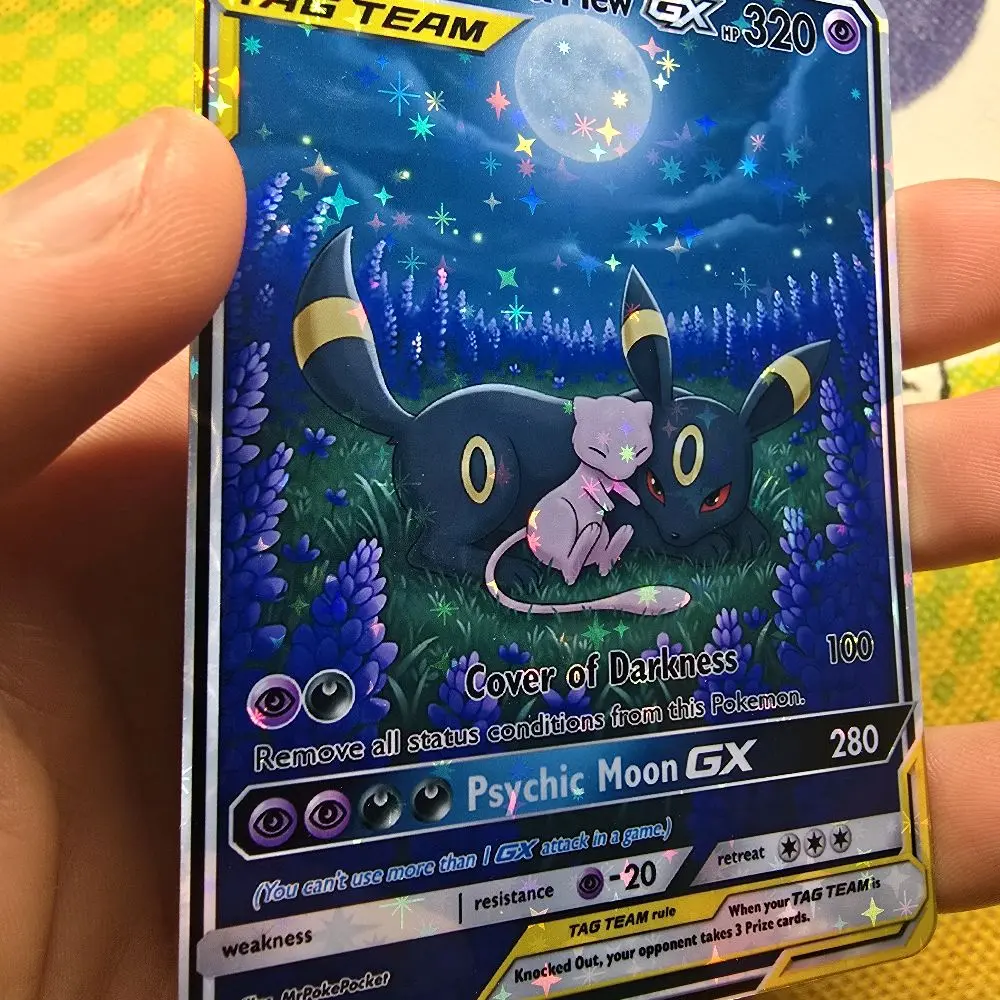 Umbreon and Mew Tag Team Custom Art Card - Multiple Holo and Texture  Finishes - TikTok Shop