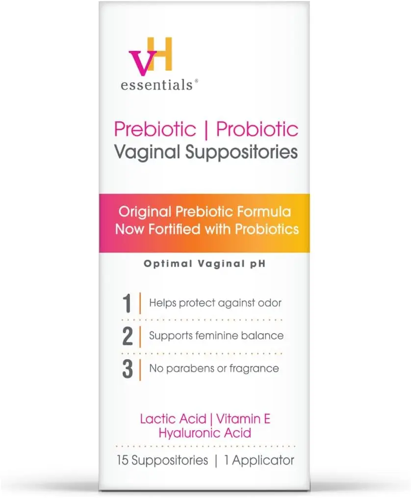 Prebiotic pH-Balanced Vaginal Suppositories Box, Original Version, 15-Count Daily Restore, Single Item