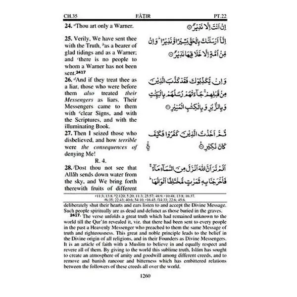 USED-Holy Quran with English Translation and Short Commentary by Malik Ghulam Farid (Hardcover)