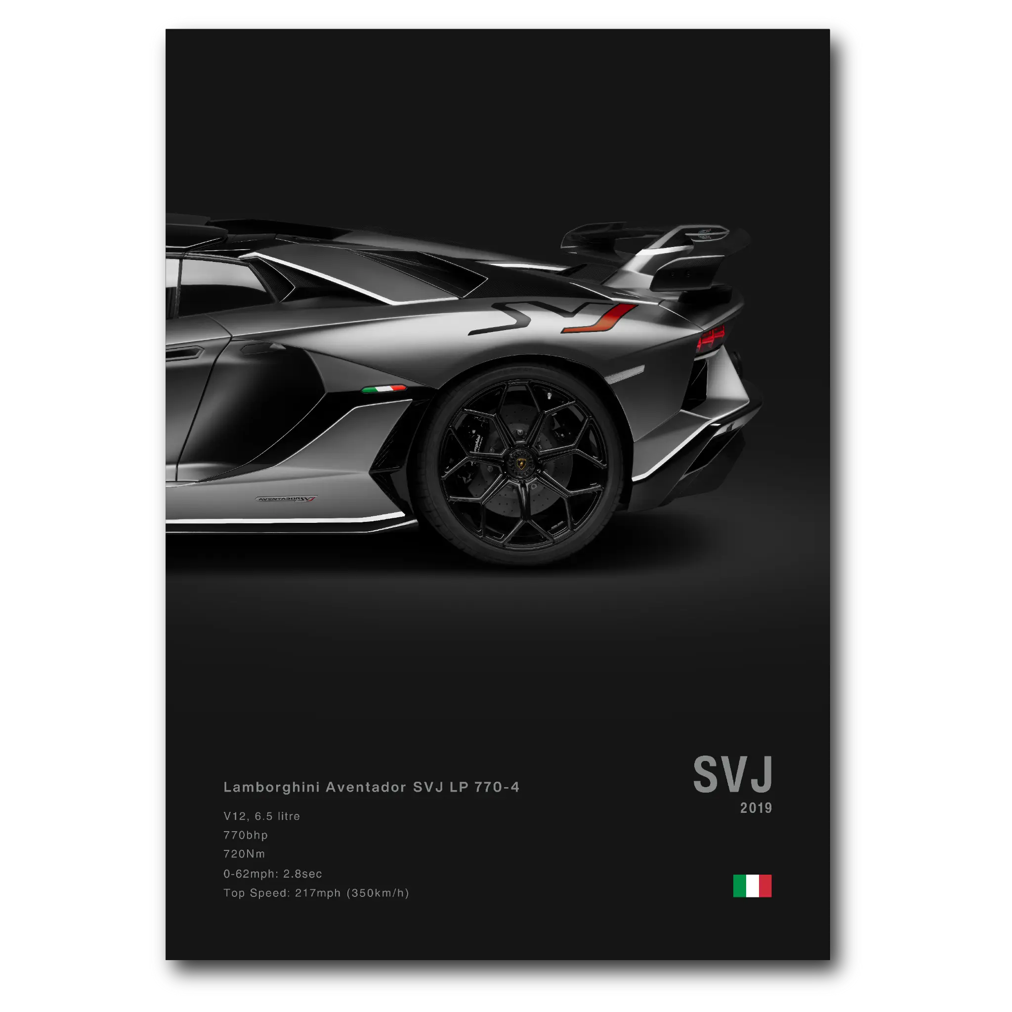 Lamborghini Aventador SVJ Ver2 - POSTER NO FRAME