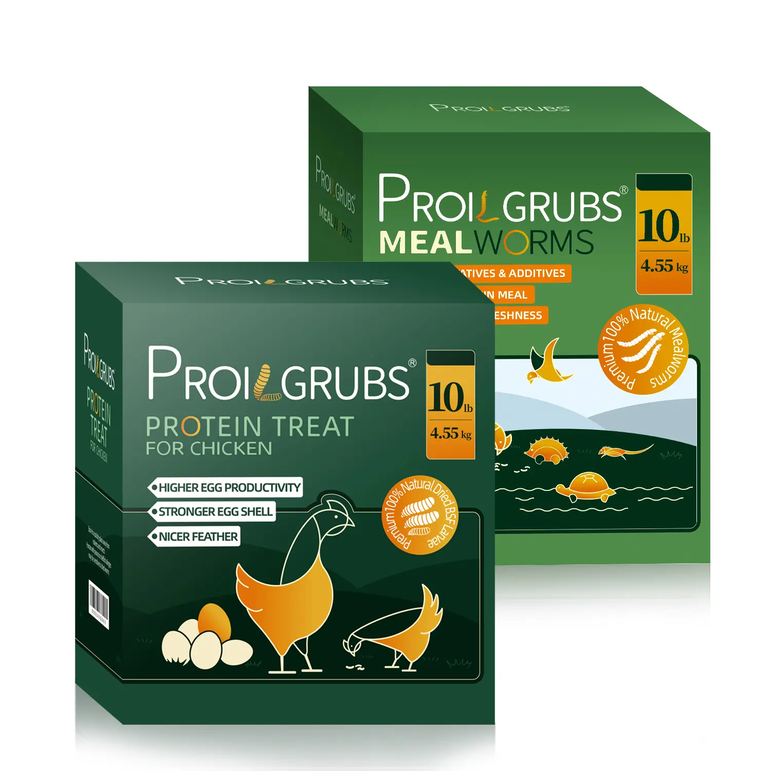 Proilgrubs 10 lbs Dried mealworms and 10 lbs Dried Black Soldier Fly Larvae for chickens treat birds   High Protein Black Soldier Fly Larvae  High Calcium.Reptiles, Hedgehog, Geckos, Turtles#SummerVibes #petlovers