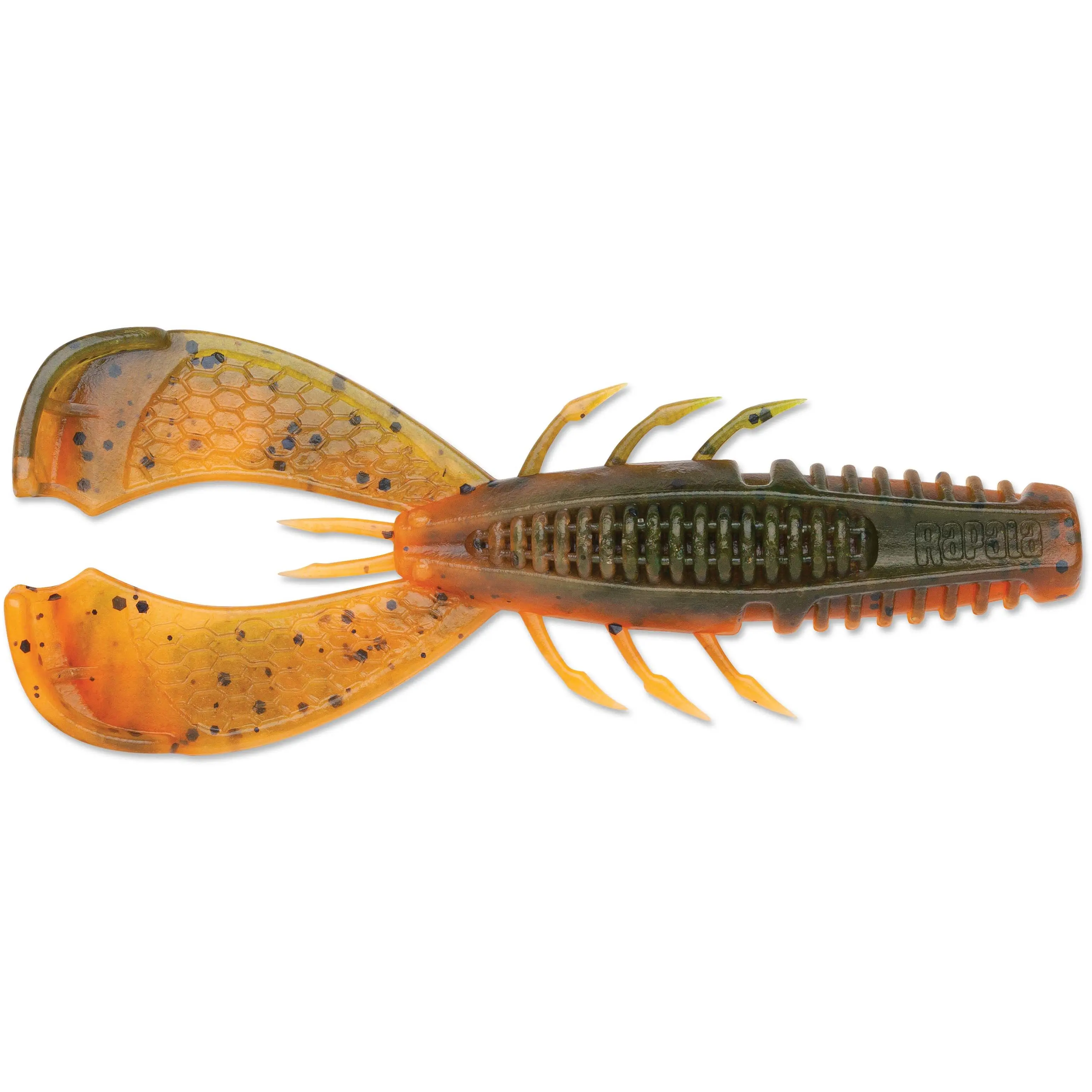 Rapala Crush City Cleanup Craw Fishing Lure - 3.5 in, 3 in option, 7-pack, flanged claws, concealed hook, salt mix, tight kick action, weedless rig, 17 colors available, captivating presentation, ideal for trail/punch fishing