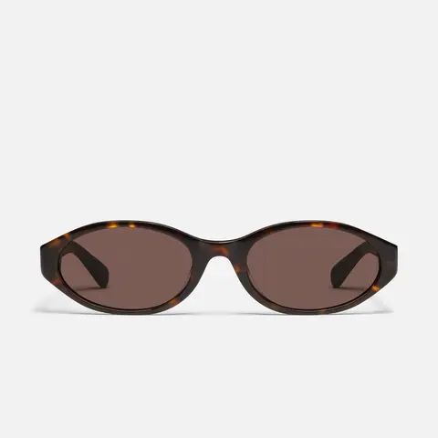 QUAY AURA POINTS Sunglasses - Narrow Oval Frame with Standard Arms & Built-in Nose Pads for Stylish Energy