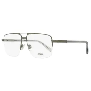 Zegna Rectangular Pilot Eyeglasses EZ5274 013 Dark Ruthenium 59mm