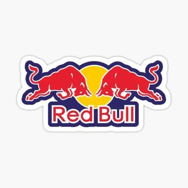 Die-Cut Charging Red Bulls Sticker, Extreme Sports Energy Decal, Racing Team Logo