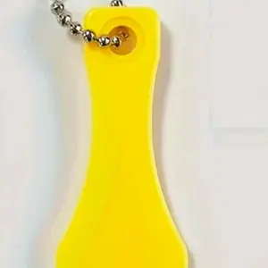 Lottery Ticket Scratcher Tool - Yellow Handle with Clasp for Scraping Lottery Tickets