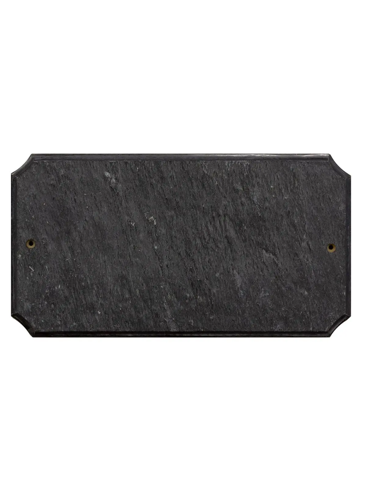 QualArc EXE-4702-SL 9 in. Executive Cut-Corner Rectangle Slate Stone Solid Granite Address Sign, Home Decor Wall Mount Plaque