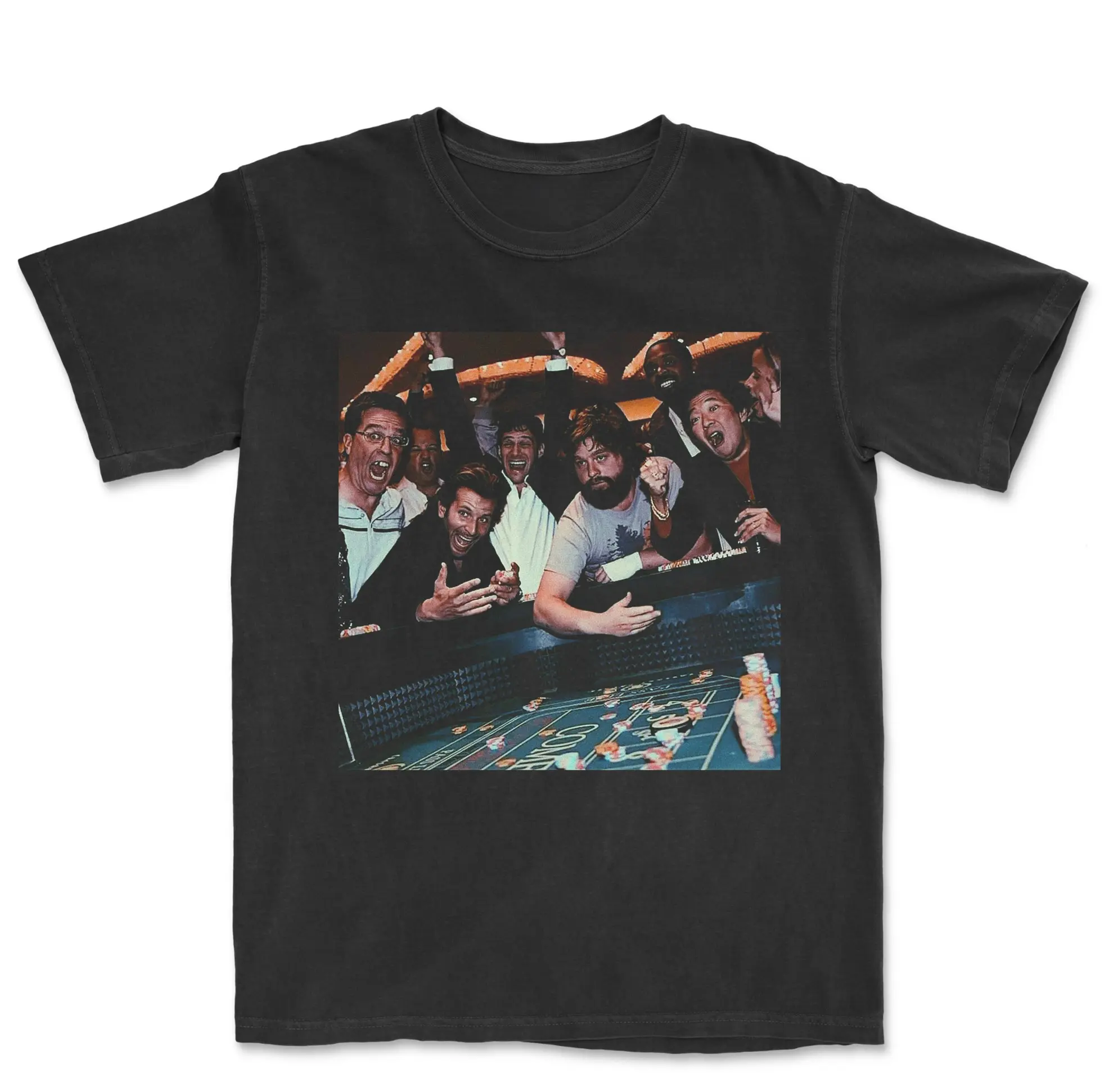 Men's Vintage The Hangover Playing Poker Crewneck T-shirt - Casual Streetwear Short-Sleeve Gift for Boyfriend Menswear Top, Casual Street Wear, Shortsleeve, Tshirt