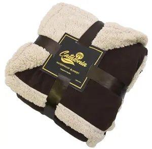 Catalonia Waterproof Liquid Pee Proof Fleece Sherpa Blanket for Bed Couch Sofa, Protector Cover for Baby, Cozy Lining Throws for Camping Boating