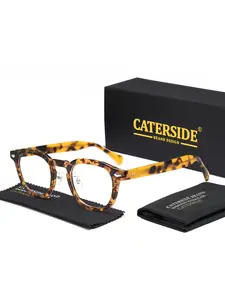 Vintage Fashion Eyeglasses, Retro Fashion Eyeglasses for Women & Men, with Box, for Outdoor Sports, Travel, Driving, Beach, Street Decoration