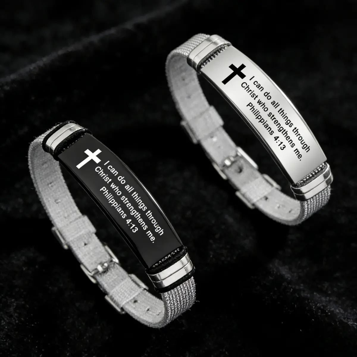 High Quality Stainless Steel Letter Pattern Buckle Chain Bracelet, Trendy All-Match Bracelet Style Religious Faith Bible Verse Engraving Jewelry for Men & Women, Birthday Gift Bangles, Chain Bracelets