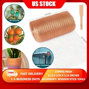 Copper Mesh5inch x 32feet Rustproof Copper Mesh Roll for Preventing Rodent