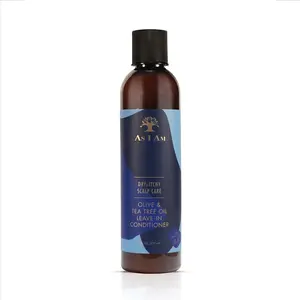 As I Am Dry & Itchy Scalp Care Leave In Conditioner - 8 ounce - Enriched with Piroctone Olamine, Ceramides, Olive Oil, and Tea Tree Oil