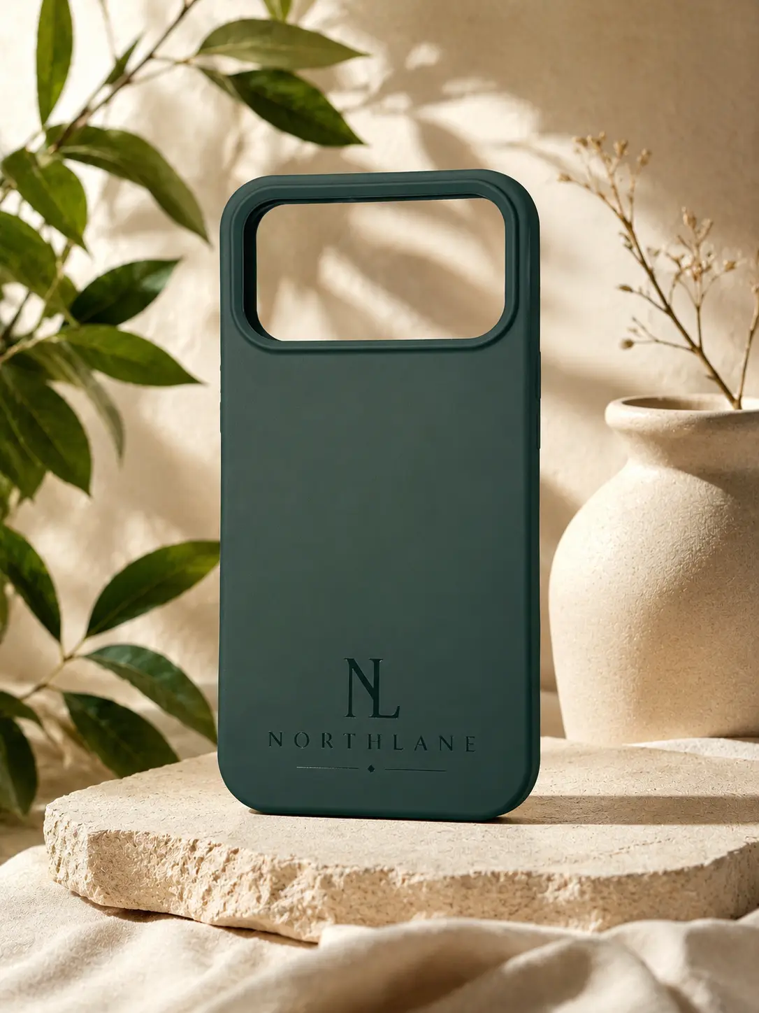 Green Northlane Premium Smartphone Case - Slim, Soft Matte TPU Durable Shell, Camera Protection Mobile Phone Accessory