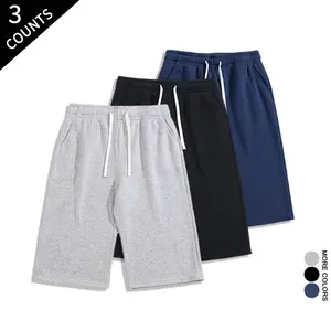 3-Pack Men's Loose Streetwear Sweat Shorts Knee Length Drawstring Shorts outdoorfun