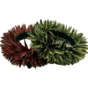 Ti Leaf Lei Po'o (Haku Lei)- Artificial