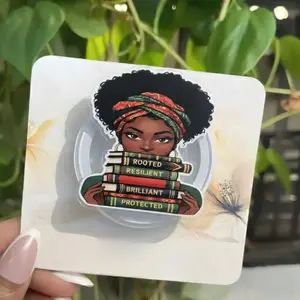 Black Girl Read Too Kindle Grip, Black Beauty Phone Holder, Magnetic Pop Socket, Phone Accessory, Bookish Gift For Book Lovers