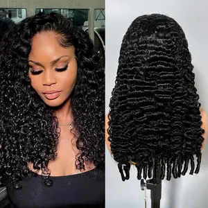 Burmese Curly Half Wig with Drawstring 3 In 1 Wear Go Glueless Half Wig with Spiral End Beginner Friendly