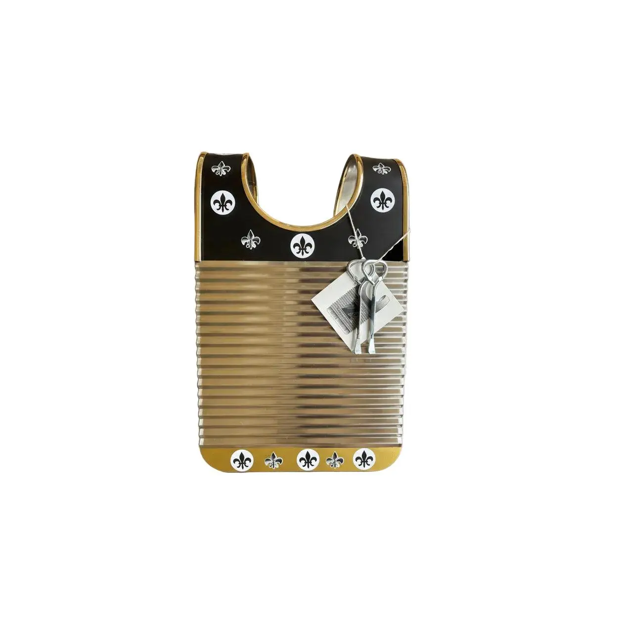 Small Handmade BLACK & GOLD  Zydeco Washboard Rubboard