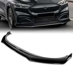 GT-Style Front Bumper Lip Body Kit Spoiler Splitter Compatible with 2021 - 2025 Ford Mustang Mach-E Bumper ( Do Not Fit GT Bumper Models )