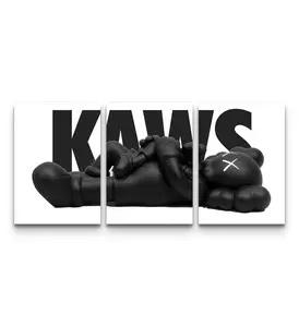 KAWS Monochrome Family Poster Set of 3 – Hypebeast Wall Art, Product without frame