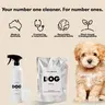 Dog Wee Cleaner & Deodorizer - Aqua, Bergamot & Lavender Infused Plant-Based Odor Neutralizer, 100% Biodegradable, Vegan Friendly, Not Tested on Animals, Recyclable Bottle, Removable Brush, Helps with Toilet Training, Stops Household Use Stink