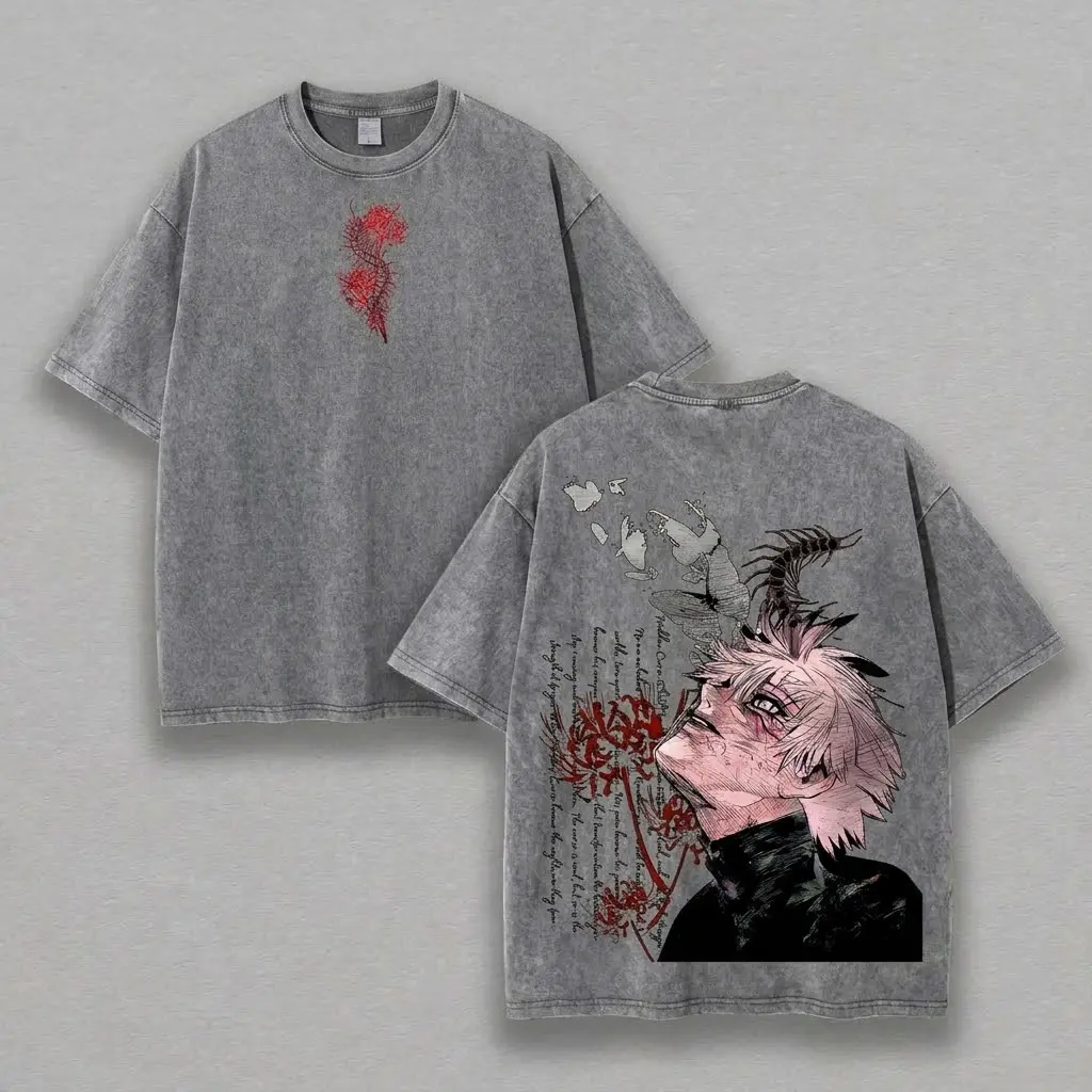 Grey-Acid Wash Tshirt