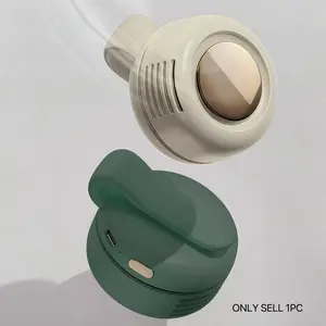 Portable Mini Fan, Button Type Handheld Leafless Electric Fan, USB Rechargeable Electric Fan Suitable for Gifts