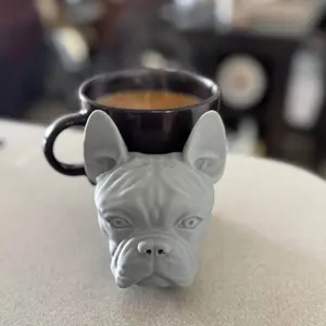 Coffee Mug Coaster Frenchie Decorated Unique Dog Design for Coffee Lovers
