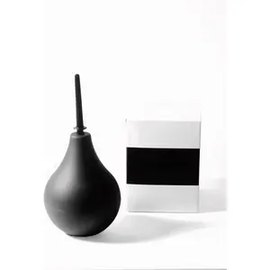 Anal Douche Enema Bulb  Douche Enema Cleaner for Women’s or Man’s Health -for Water or Coffee Colon Cleansing, Detox and Constipation (Black, 7.4Ounce)- Soap Cleanser Intimate Wash Silicone