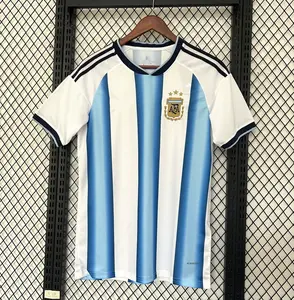 2026 Argentina Team Home Jersey for Fans - White Blue Soccer Shirt with Team Logo and Distinctive Design