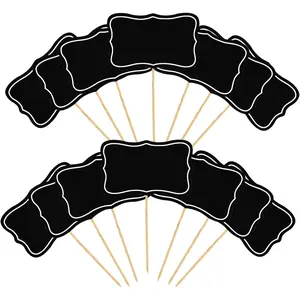 56 Pieces Cheese Markers for Charcuterie Board Black Blank Toothpick Flags Party Buffet Food Labels Name Tags Cupcake Toppers Appetizer Signs Cheese Labels Charcuterie Accessories